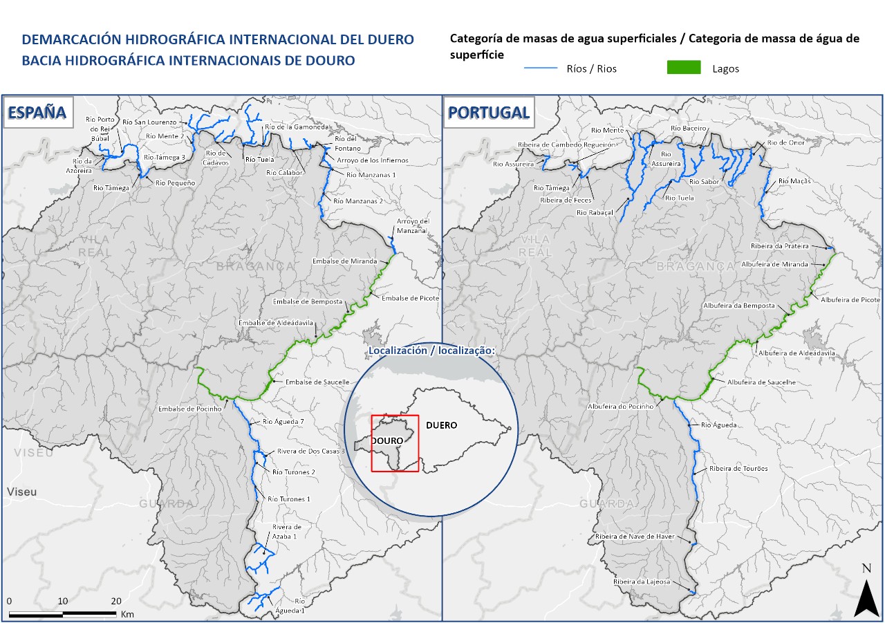 2_Plano categoría masas de agua Miño- Limia