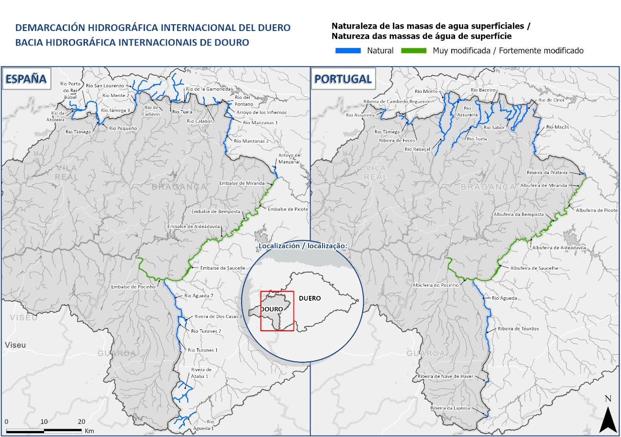 2_Plano categoría masas de agua Miño- Limia