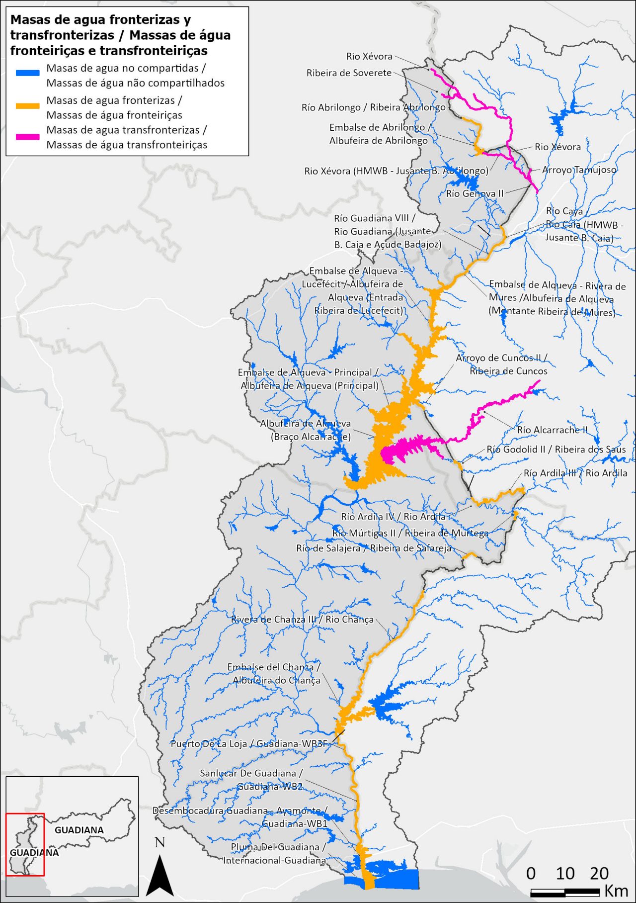 Categoría de masas de agua DH Tajo
